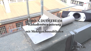 LORO-X DUOSTREAM Mehrgeschossablauf für die Kaskadenentwässerung und Staffelgeschossentwässerung