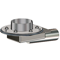 LORO-X 13915.050X LORO basic unit for parapet drain DISTANT for emergency drainage weir 55 mm clamping flange for bitumen/plastic DN 50