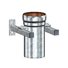 LORO-X 82653.150X downpipe support with fastening bracket and sound insulation DN 150