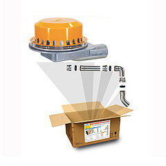 LORO-X B0500.004X BOX Attika Emergency drainage for pressurised water supply without upstand DN 50