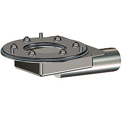 LORO-X 13900.050X LORO basic unit for parapet drain Distant main drainage with clamping flange for bitumen/plastic DN 50