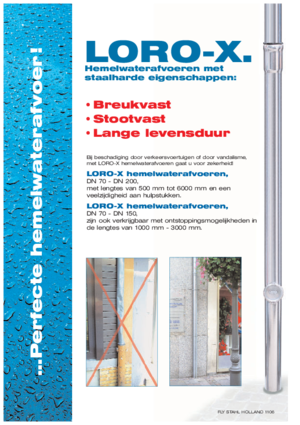 LORO-X Flyer: LORO-X Stahlabflussrohre