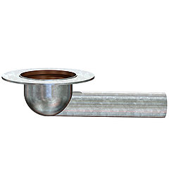 LORO-X 16112.050X direct drain with connection edge 3 degrees for liquid plastic DN 50