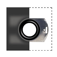 LORO-X 13236.100X LORO-Sliding flange with connection sleeve plastic DN 100