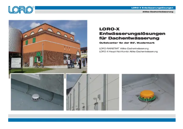 Outlet Center Wustermark Berlin mit LORO-X Dachentwässerung