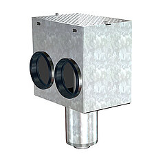 LORO-X 13226.100X collector box roof for staggered storey DN 100 with inner pipe DN 50