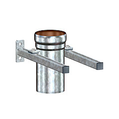 LORO-X 82654.150X downpipe support with fixing bracket and sound insulation DN 150