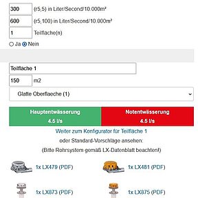 Entwässerungs- Berechnung