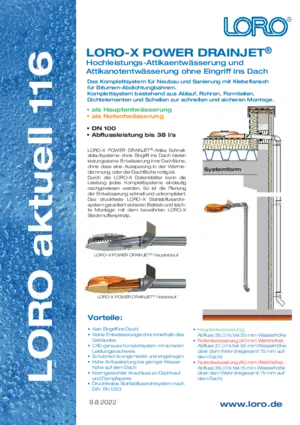 Aktuell 116
LORO-X POWER DRAINJET®