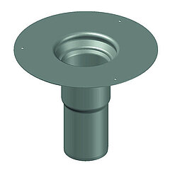 LORO-X 17115.100A LORO roof drain cover aluminium without insulation vertical DN 100