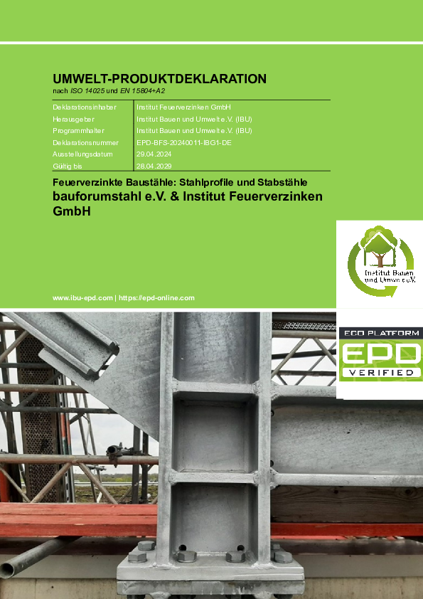 EPD Stahl feuerverzinkt (PDF)