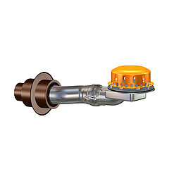 LORO-X 19513.070X ATTIKA Emergency drainage for waterproof concrete DN 70 made of stainless steel