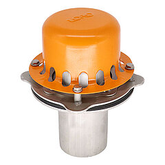 LORO-X 21117.070X LORO-DRAINJET Mini emergency drain 60 mm weir clamping flange one-piece for box drain DN 70