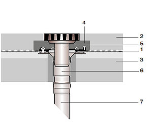 LORO-X DRAINLET application example trafficable roof area