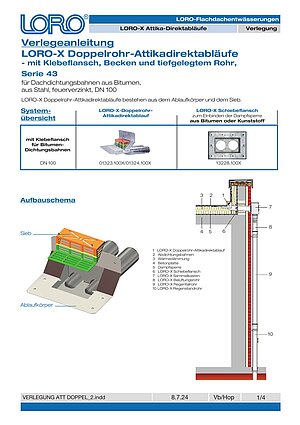Installation instructions LORO-X DUOFLUX double pipe – Cover page (PDF)