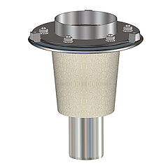 LORO-X 21942.070X LORO-DRAINLET basic unit for emergency drainage with clamping flange vertical with water insulation height 35 mm DN 70