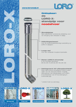 LORO-X Regenstandrohr mit Auslaufbogen