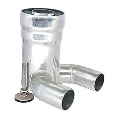 LORO-X 13240.DBBX LX staggered storey diversion pipe in pipe DN Emergency drain flow direction right 100/50/50