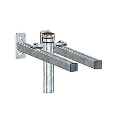 LORO-X 82654.050X downpipe support with fixing bracket and sound insulation DN 50