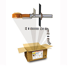 LORO-X B0637.003X BOX Attika emergency drainage for pressure drainage without roof penetration DN 70