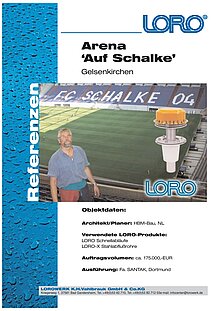 LORO-DRAINJET® Reference "Schalke Arena" 29.08.2008 – Titelseite (PDF)
