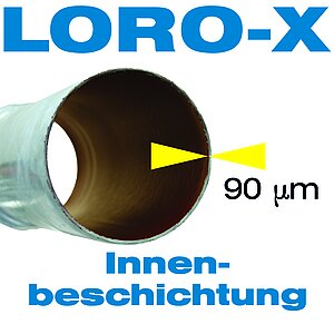 Loro Stahlrohr Rohr DN50 500 mm innenbeschichtet