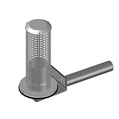 LORO-X 13631.100X LORO-Attika emergency drain inverted roof with clamping flange for PVC sieve unit 495 mm DN 100