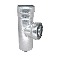 LORO-X 13550.100X LORO-Double pipe branch with bend DN 100/DN 50 for main emergency combination drain short version