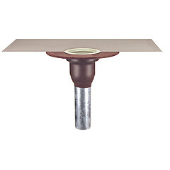 LORO-X 15230.070X balcony drain with VS collar vertical without insulation DN 70