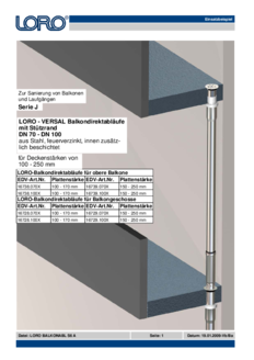 LORO scarichi balcone documentazione S6A PDF