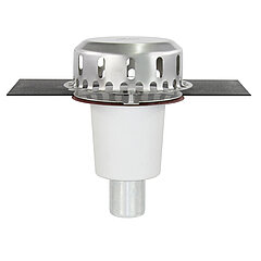 LORO-X 15375.070X flat roof drain one-piece vertical with insulation DN 70