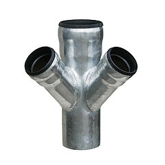LORO-X 00281.DCCX reduced corner branch 45 degrees DN 100/70/70