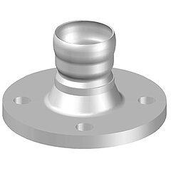 LORO-X 82511.050C LORO-XC stainless steel transition piece with socket and flange DN 50