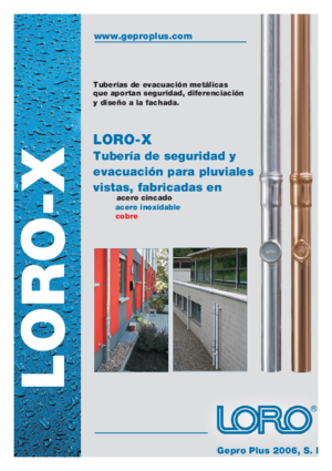 LORO-X Prospekt: LORO-X Regenstandrohre