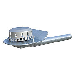 LORO-X 01374.070X LORO-RAINSTAR Attika drain series 79(RA) with adhesive flange for bitumen DN 70, stainless steel