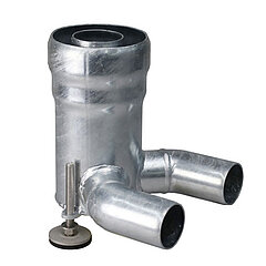 LORO-X 13220.DBBX LX staggered storey diversion pipe in pipe emergency drain flow direction left DN 100/50/50