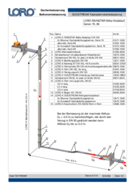 LORO-X DUOSTREAM Notablauf als Speier mit LORO-X RAINSTAR Distant Attikaablauf