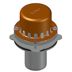 LORO-X 21120.070X LORO-DRAINJET Mini emergency drain 80 mm weir with clamping flange one-piece for box drain DN 70