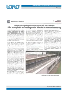 Die komplett außenliegende Flachdachentwässerung