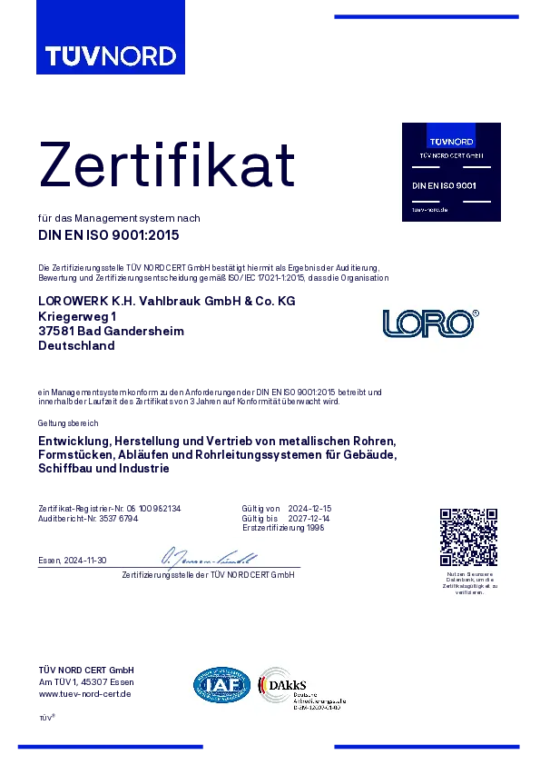 Zulassungen und Zertifikate
