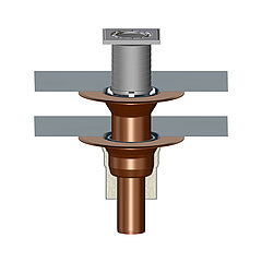 LORO-X 16399.100X direct drain for fire protection vertical in two parts with sieve for balcony floors series H DN 100