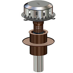 LORO-X 19510.100X Flat Roof Main Drainage System for Waterproof Concrete DN 100