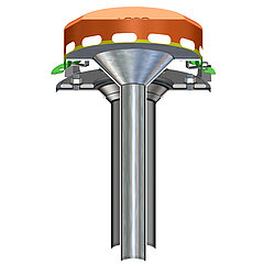 LORO-X 21539.070X LORO-DRAINLET Main-Emergency-Combi vertical Main drain DN 70 Emergency drain DN 40