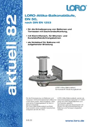 Aktuell 82 
LORO-Attika Balkonabläufe