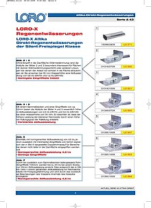 LORO-X Attika Direkt-Regenentwässerungen 11.09.2008 – Titelseite (PDF)