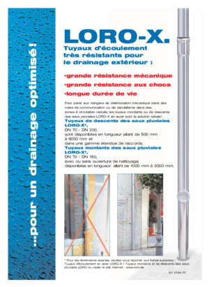 LORO-X Flyer: LORO-X Stahlabflussrohre