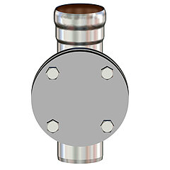 LORO-X 00552.080X cleaning pipe opening with flange PN 6 and flange gasket DN 80
