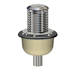 LORO-X 19528.070X LORO-VERSAL Emergency drain for pressure flow for inverted roof with clamping flange screen unit 210 mm DN 70
