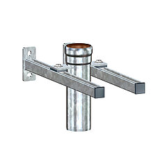 LORO-X 82654.080X downpipe support with fixing bracket and sound insulation DN 80