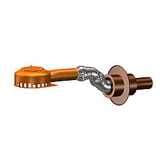 LORO-X 19523.070X Attika emergency water drainage pressure flow for WU-concrete DN 70